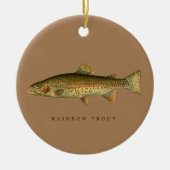 Regenbogenforelle Weihnachtsdekoration Keramik Ornament (Vorne)