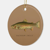 Regenbogenforelle Weihnachtsdekoration Keramik Ornament (Links)