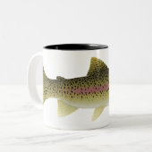 Regenbogenforelle Zweifarbige Tasse (Vorderseite Links)