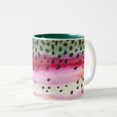Regenbogenforelle Zweifarbige Tasse (VorderseiteRechts)