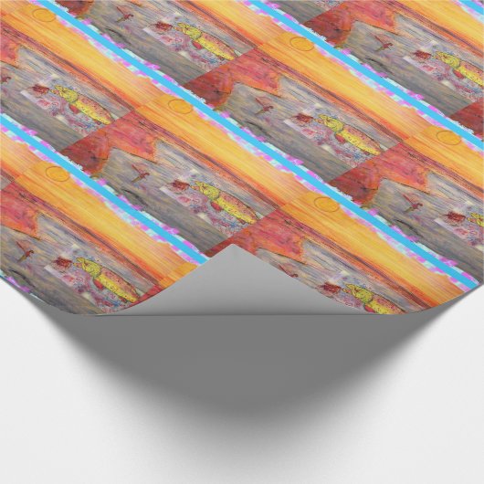 Regenbogenforellekunst Geschenkpapier (Ecke)