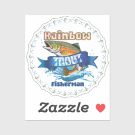 Regenbogenforellen-Angelpatch Aufkleber