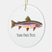 Regenbogenforellen Fischfang, Angeln, Ichthyologie Keramikornament (Links)