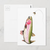 Regenbogenforellen-Fly-Fishing-Postkarte Postkarte (Vorne/Hinten)