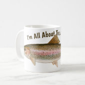 Regenbogenforellenangeln Kaffeetasse (Vorderseite Links)