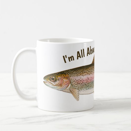 Regenbogenforellenangeln Kaffeetasse (Links)