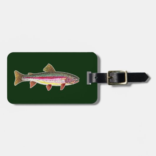 Regenbogenforellenfisch, Fisherman's Gepäckanhänger (Vorderseite horizontal)