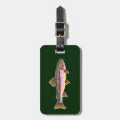 Regenbogenforellenfisch, Fisherman's Gepäckanhänger (Vorderseite vertikal)