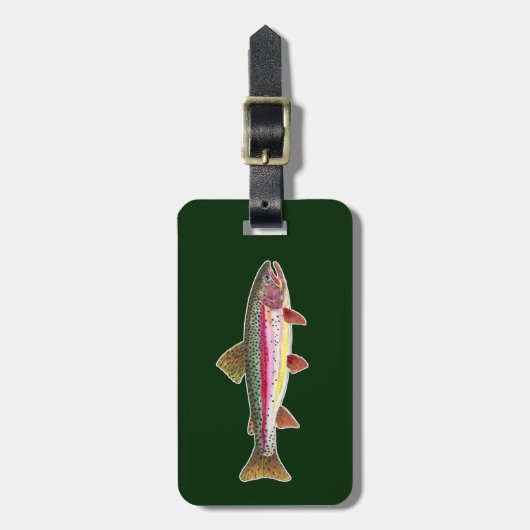 Regenbogenforellenfisch, Fisherman's Gepäckanhänger (Vorderseite vertikal)