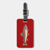 Regenbogenforellenfisch, Fisherman's Gepäckanhänger (Vorderseite vertikal)