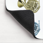 Regenbogenfrenchhorn-Collage-Design Mousepad (Ecke)
