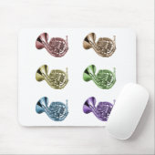 Regenbogenfrenchhorn-Collage-Design Mousepad (Mit Mouse)