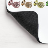 Regenbogenfrenchhorn Farbvolles Blechblasinstrumen Mousepad (Ecke)