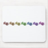 Regenbogenfrenchhorn Farbvolles Blechblasinstrumen Mousepad (Vorne)