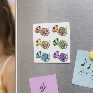 Regenbogenfrenchhorn-Geschenk für Blechbläser Magnet