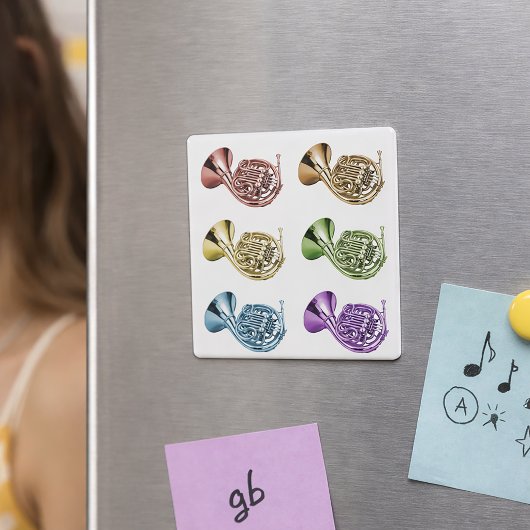 Regenbogenfrenchhorn-Geschenk für Blechbläser Magnet