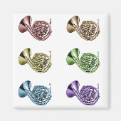 Regenbogenfrenchhorn-Geschenk für Blechbläser Magnet (Vorne)