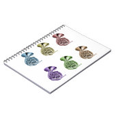 Regenbogenfrenchhornformation Notizblock (Linke Seite)