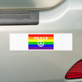 Regenbogenfriedenszeichenflagge Autoaufkleber (Auf Auto)