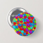 Regenbogenfrösche Abzeichen Button (Vorne & Hinten)