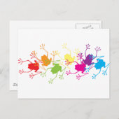 Regenbogenfrösche Postkarte (Vorne/Hinten)