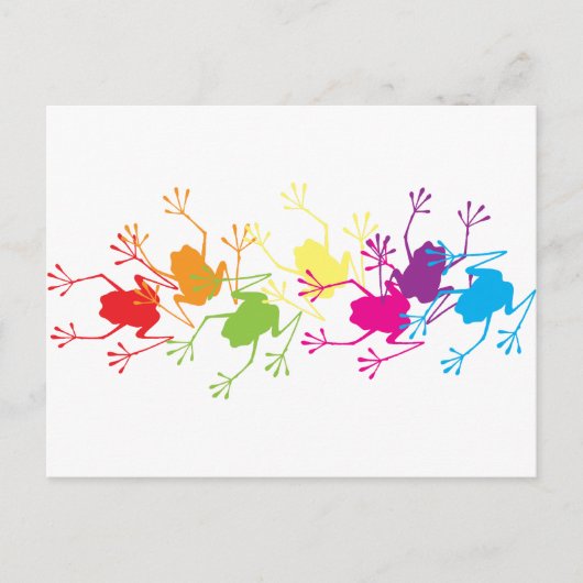 Regenbogenfrösche Postkarte (Vorderseite)