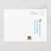 [Regenbogenfrost] Farbige mehrfarbige Krawatte mit Postkarte (Rückseite)