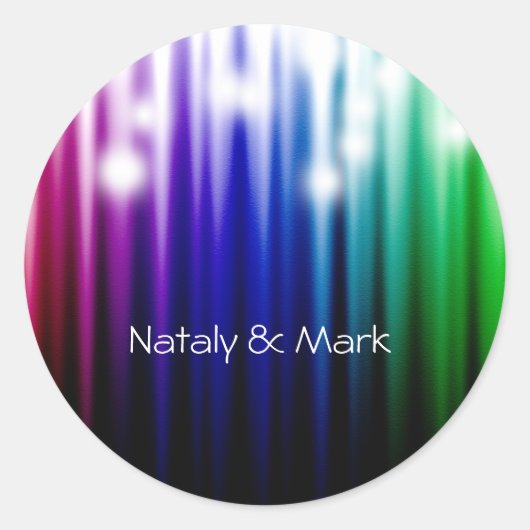 Regenbogenfunktur Runder Aufkleber (Vorderseite)