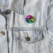 Regenbogengänseblümchen-Sternexplosionknopf Button (Beispiel)