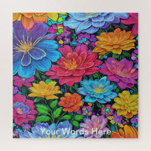 Regenbogengarten Neon-Psychedelische-Wildlife-Natu Puzzle