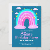 RegenbogenGeburtstag Einladung (Vorderseite)