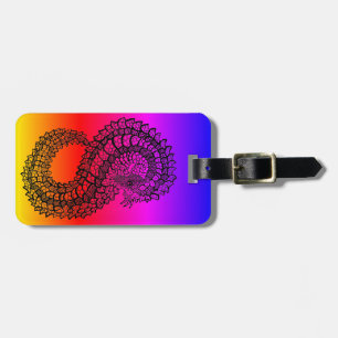 Regenbogengefälle Pangolin-Gepäckmarke Gepäckanhänger