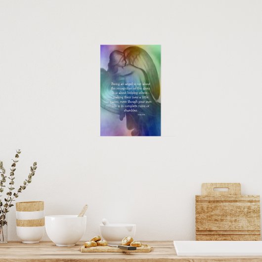Regenbogengel mit Sprichwort Poster (Küche)