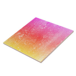 Regenbogengelb-rosa Farbverlauf Fliese