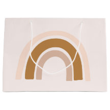 Regenbogengeschenk-Tasche in rosa Neutralen zum Ge