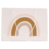Regenbogengeschenk-Tasche in rosa Neutralen zum Ge Große Geschenktüte (Rückseite)