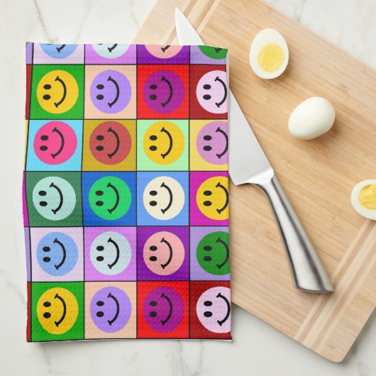 Regenbogengesichtsquadrate Handtuch (Viertel Falte)