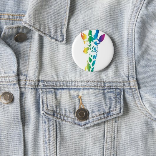 Regenbogengiraffe Button (Beispiel)
