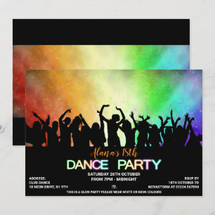 Regenbogenglanz Party Einladungen