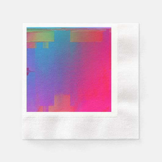 Regenbogenglitch Serviette (Vorderseite)