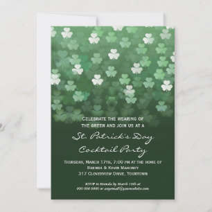 Regenbogengrüner St. Patricks-Tag Party-Einladung Einladung