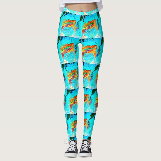 Regenbogenhaar Leggings (Vorderseite)