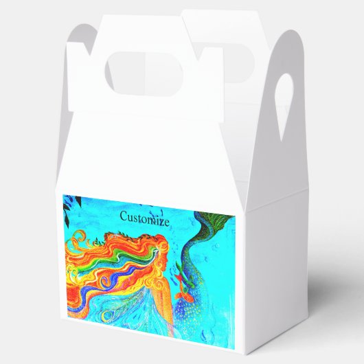 Regenbogenhaar Meerjungfrau Geschenkschachtel (Geöffnet)