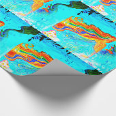 Regenbogenhaar-Meerjungfrau-Packpapier Geschenkpapier (Ecke)