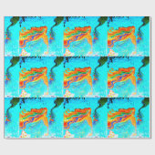 Regenbogenhaar-Meerjungfrau-Packpapier Geschenkpapier (Flach)
