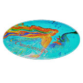 Regenbogenhaar-Meerjungfrau Thunder_Cove Schneidebrett (Ecke)