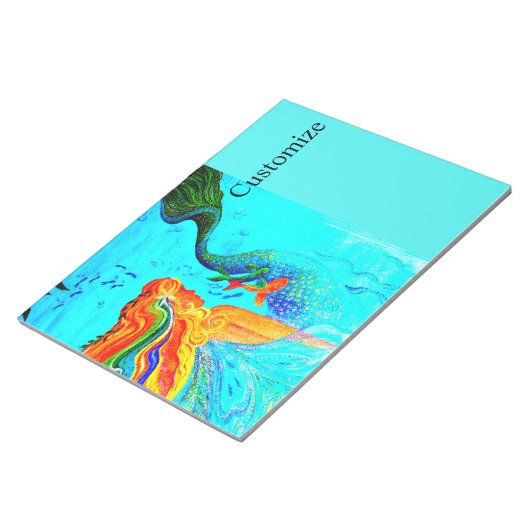 Regenbogenhaar Notizblock (angewinkelt)