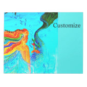 Regenbogenhaar Notizblock (Vorderseite)