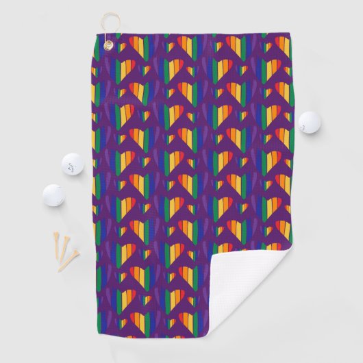 Regenbogenhalbmesser Golfhandtuch (Insitu)
