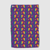 Regenbogenhalbmesser Golfhandtuch (Vorderseite)